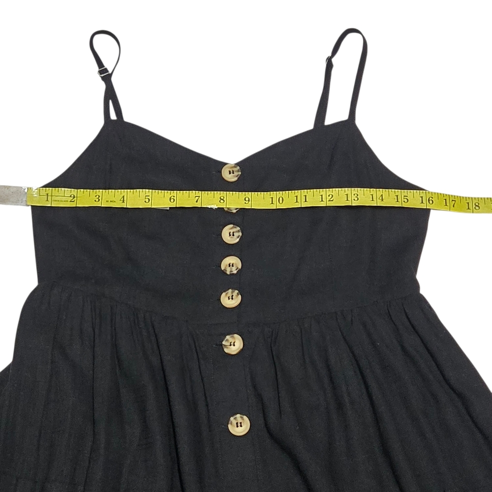 Buffalo David Bitton Black Catina Button-Down Midi Dress Size Medium - Picture 5 of 10